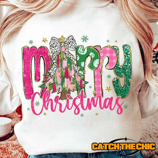 Colorful Glitter Merry Christmas
