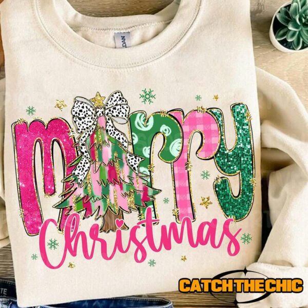 Colorful Glitter Merry Christmas
